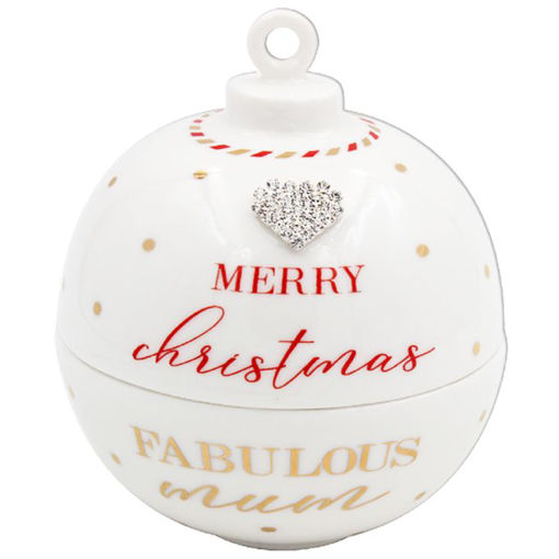 Picture of MAD DOTS MERRY CHRISTMAS MUM BAUBLE CANDLE